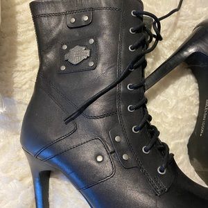 Black HARLEY-DAVIDSON stiletto boots